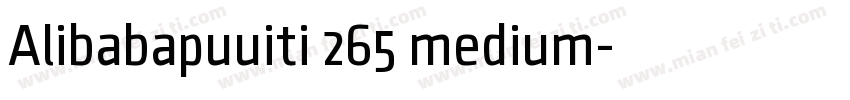 Alibabapuuiti 265 medium字体转换